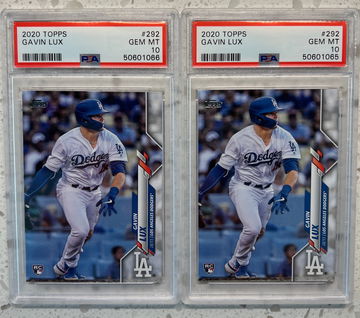 2 2020 topps Gavin Lux rc psa 10 dodgers