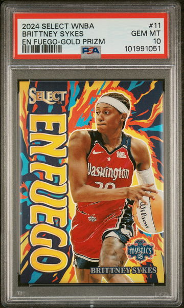 2024 Panini Select WNBA En Fuego Gold Prizm Brittney Sykes #11 /10 PSA 10