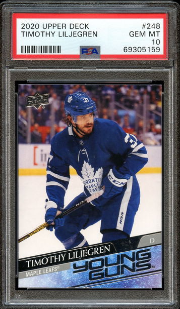 2020 Upper Deck Timothy Liljegren Young Guns PSA 10