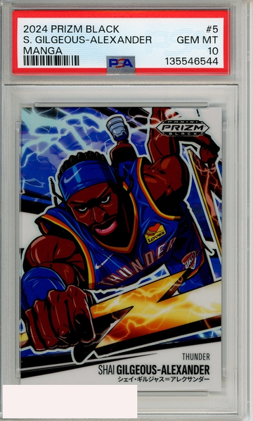 2024 PANINI PRIZM BLACK MANGA S GILGEOUS-ALEXANDER #5 PSA 10 GEM MT
