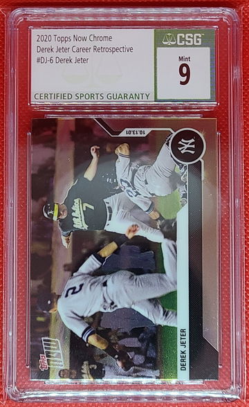 2020 Topps Now Chrome Derek Jeter Career Retrospective #DJ-6 CSG Mint 9