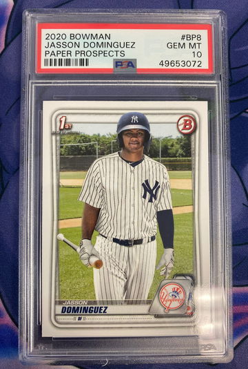 Jasson Dominguez 2020 Bowman Paper BP8 PSA 10