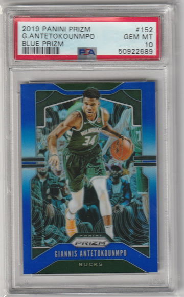 2019 Prizm Giannis Antetokounmpo Blue /99 PSA 10