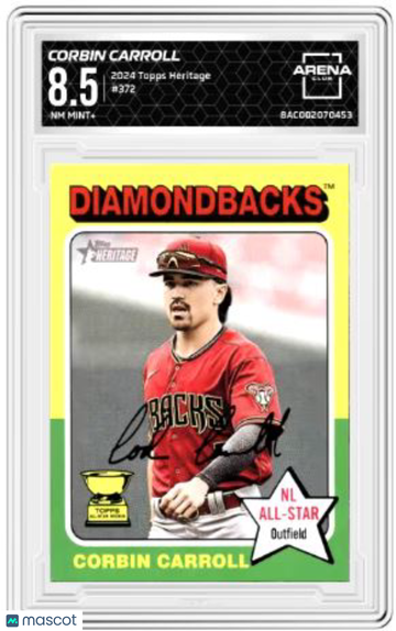 2011 2024 Topps Heritage Corbin Carroll #372 Arena Club 8.5