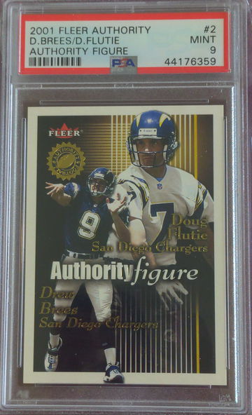 2001 Fleer Authority Drew Brees/Doug Flutie Authority Figure #2