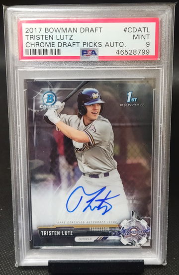 2017 Bowman Draft Tristen Lutz Auto PSA 9