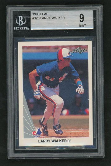 1990 Leaf Larry Walker #325 RC BGS 9