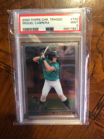 2000 Miguel Cabrera Rookie Topps Chrome #T40  PSA 9  