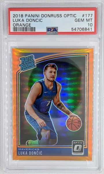 2018-19 Optic Luka Doncic Orange #111/199 PSA 10