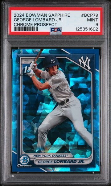 2024 Bowman Chrome Sapphire Prospect George Lombard Jr. #BCP79 PSA 9