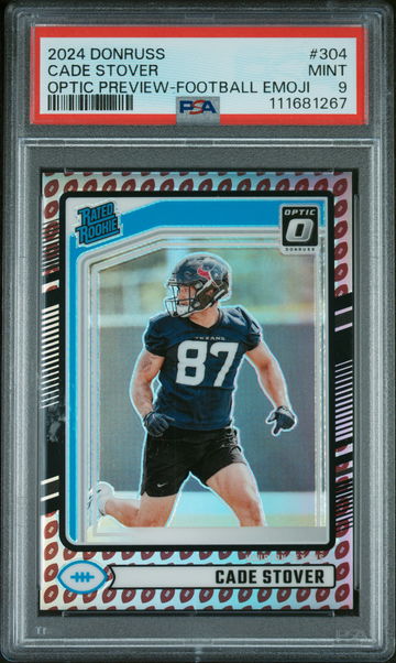 2024 Panini Donruss Optic Preview-Football Emoji Cade Stover #304 PSA 9