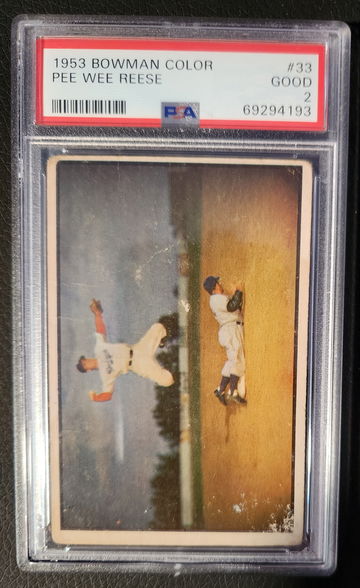 1953 Bowman Color Pee Wee Reese PSA 2