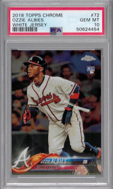 2018 Topps Chrome Ozzie Albies PSA 10