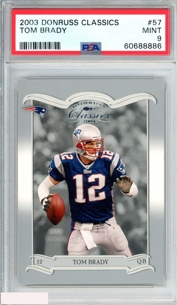 2003 DONRUSS CLASSICS TOM BRADY #57 NEW ENGLAND PATRIOTS PSA 9 MINT