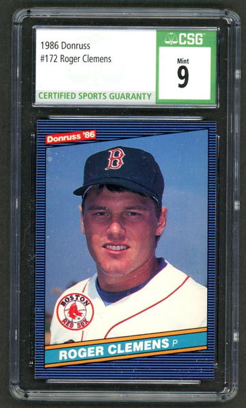 1986 Donruss Roger Clemens CSG 9 Mint