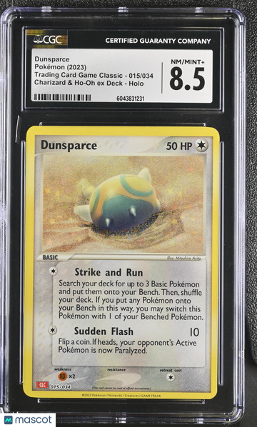 2023 Pokémon Trading Card Game Classic Dunsparce Charizard & Ho-Oh ex Deck CGC 8.5 #015/034