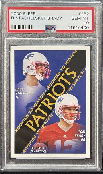 2000 FLEER #352 Base Set Insert SP TOM BRADY RC PATRIOTS PSA 10 Gem Mint