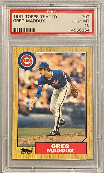1987 Topps Greg Maddux PSA 10