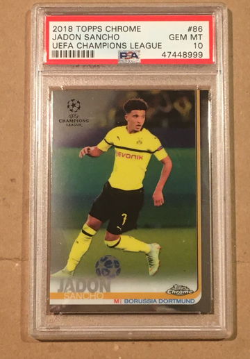 2018 Topps Chrome Jadon Sancho Rookie PSA 10