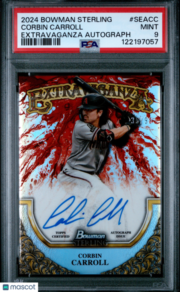 2024 Bowman Sterling Sterling Extravaganza Autographs Corbin Carroll #SEACC PSA 9