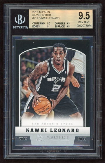 2012-13 Kawhi Leonard Panini Silver Knights Rookie BGS 9.5 POP 1 Only One Graded
