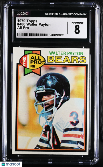 1979 Topps Walter Payton #480 All Pro CGC 8