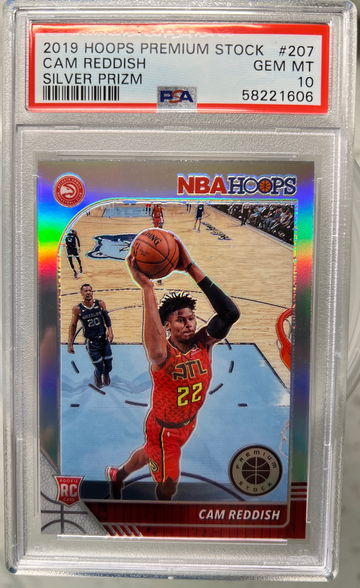 2019 panini hoops premium stock cam reddish silver Prizm psa 10 knicks