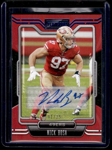 2021 Panini Playbook Nick Bosa #77 Auto /25
