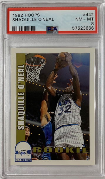 1992 Hoops Shaquille O'Neal PSA 8 NM-MT #442