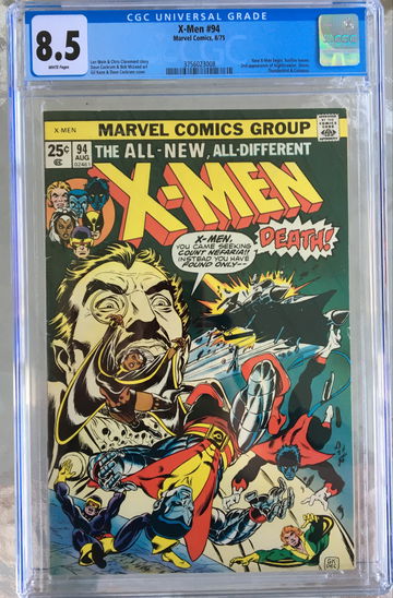 X-Men #94 (1974) CGC 8.5 -- White pgs; 1st regular issue w/ New X-Men; 2nd ever