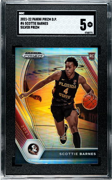 2021-22 Panini Prizm Draft Picks Prizms Silver #6 SCOTTIE BARNES RC