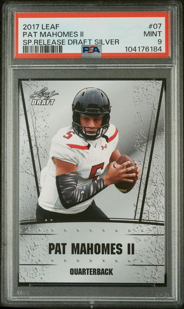 2017 Leaf Special Release Draft Silver Pat Mahomes II #07 PSA 9