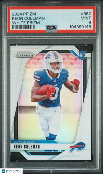 2024 Panini Prizm Keon Coleman #362 White PSA 9
