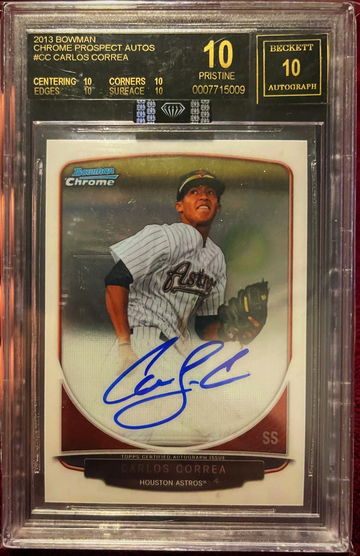 Carlos Correa Bowman Chrome Auto Black Label 10