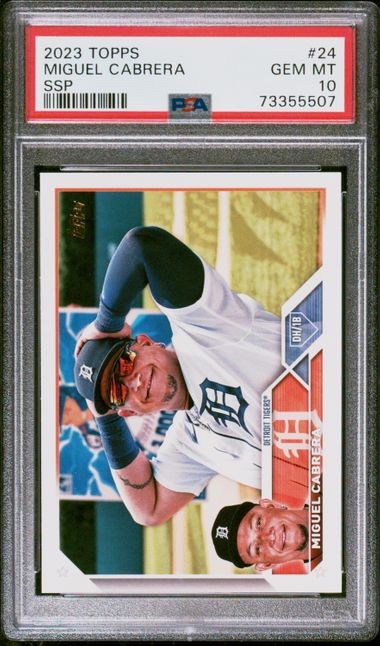 PSA 10 2023 Topps Miguel Cabrera Gold Mirror SSP