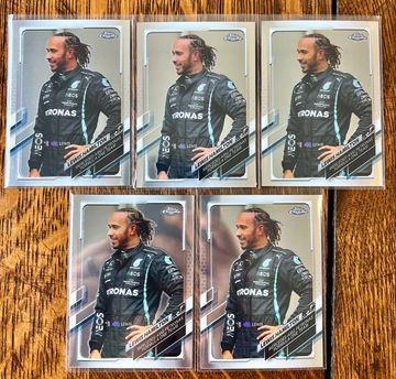 2021 Topps Chrome Lewis Hamilton #40 Lot x 5