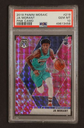 2019 Panini Mosaic Pink Camo Ja Morant #219 RC PSA 10