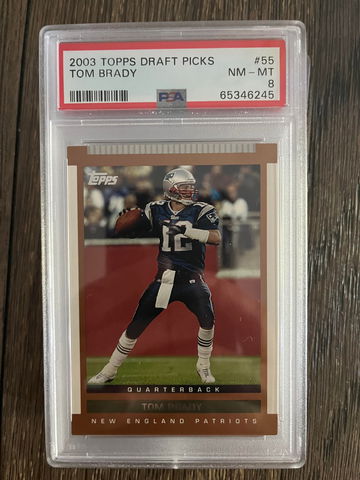 2003 Topps Draft Picks Tom Brady PSA 8