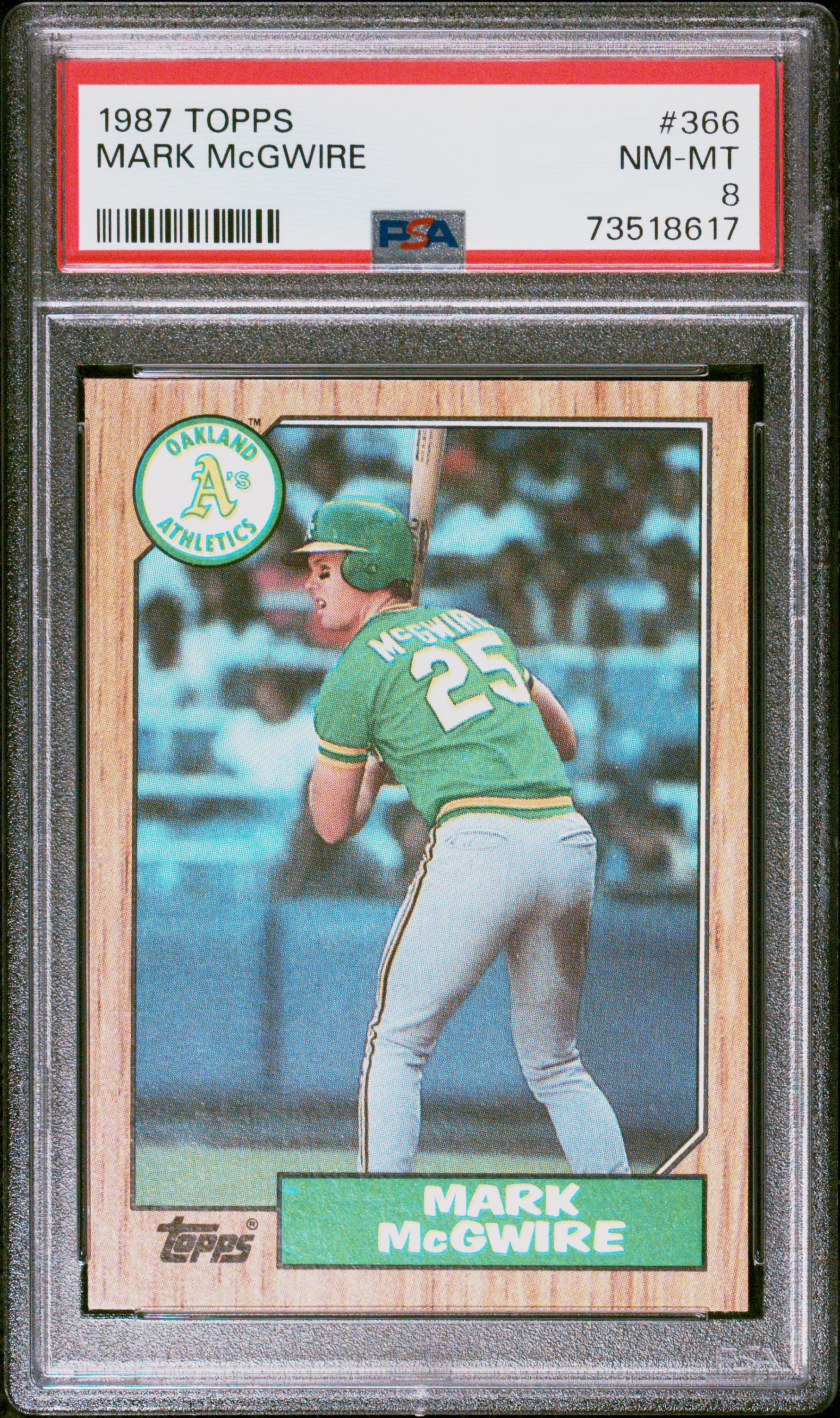 1987 Topps Baseball Mark Mcgwire #366 PSA 8 73518617