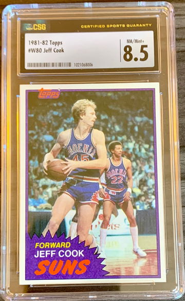 1981 - 82 Topps Basketball #80 West Jeff Cook - CSG 8.5 NM MT+ Brand New CSG Label & Slab