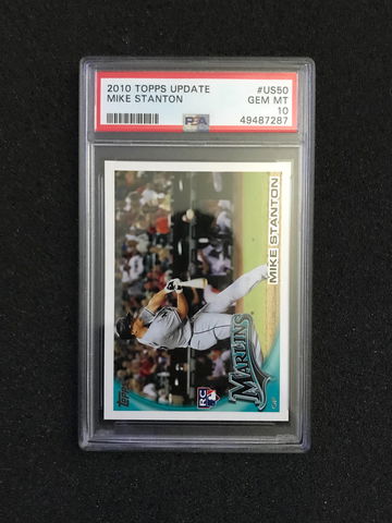 PSA 10 Mike Stanton 2010 Topps Update US50 Rookie Card!!!