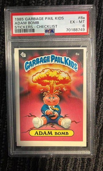 1985 Garbage Pail Kids Adam Bomb Stickers PSA 6