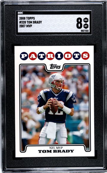 2008 Topps #328 Tom Brady 2007 MVP SGC 8