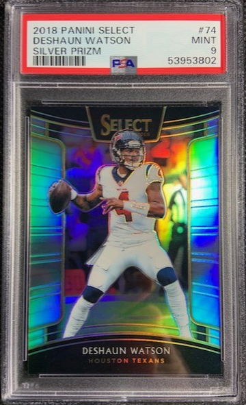 2018 Panini Select Silver Prizm #74 Deshaun Watson PSA 9 Mint Houston Texans