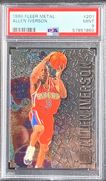 Allen Iverson 1996 Fleer Metal #201 PSA 9