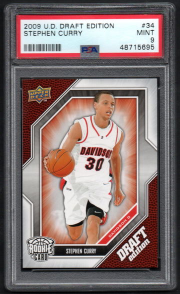 Stephen Curry  2009 U.D. Draft Edition RC #34  PSA 9