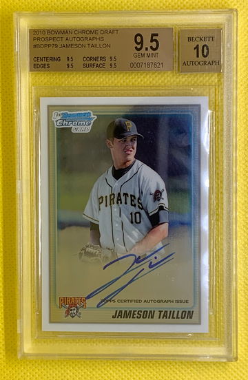 JAMESON TAILLON 2010 Bowman Chrome Auto BGS 9.5