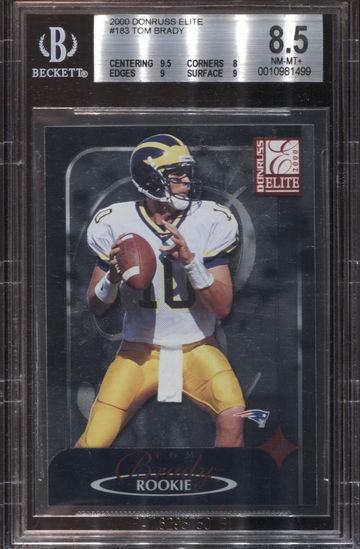 TOM BRADY 2000 DONRUSS ELITE ROOKIE /2000 BGS 8.5