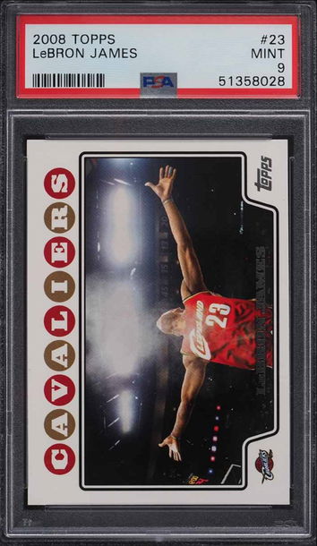 2008 TOPPS BASKETBALL LEBRON JAMES #23 PSA 9 MINT