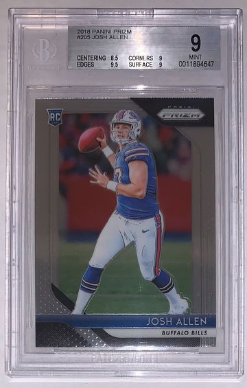 2018 Panini Prizm Josh Allen Rookie BGS 9